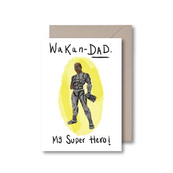Wakan Dad Black Fathers Day Card, 2 of 2
