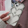 Three Hearts Textured 3D Phone Case, thumbnail 1 of 5