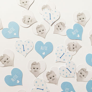 Personalised Photo '1st Birthday' Boy's Table Confetti, 3 of 4