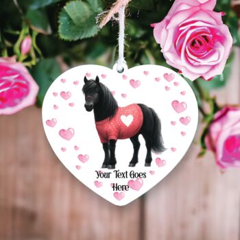 Personalised Black Horse Love Decoration, 2 of 2