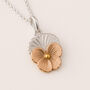 Personalised Sterling Silver February Violet Birth Flower Necklace, thumbnail 1 of 10