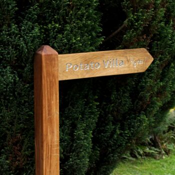 Engraved House Name Driveway Post, 11 of 12
