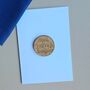 'Dad, You're A Keeper' Wooden Football Token And Card, thumbnail 1 of 2
