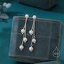 Sterling Silver Natural Freshwater Pearl Drop Dangle Earrings, thumbnail 1 of 12