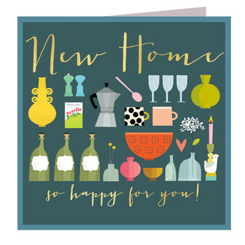 Gold Foiled New Home Cups Card, 2 of 5