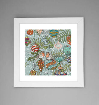 'Robins And Baubles' Print, 2 of 3
