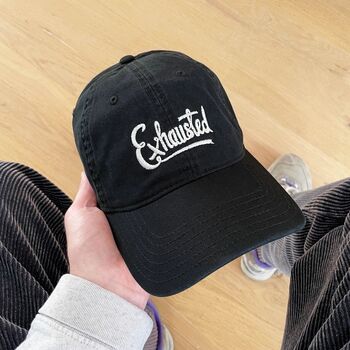 ‘Exhausted’ Father's Day Cotton Baseball Cap, 2 of 9