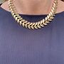 Statement Leaf Choker Necklace, thumbnail 3 of 4
