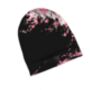 Chemo Headwear Beanie Hat Bandana Pink Flowers On Black Super Soft, thumbnail 3 of 5