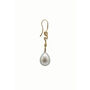 Snake And Pearl Earrings, thumbnail 3 of 6