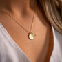 Birthstone Flower And Disc Message Necklace, thumbnail 10 of 12