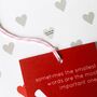 Tiny Love Heart Messages Wrapping Paper Set, thumbnail 5 of 5