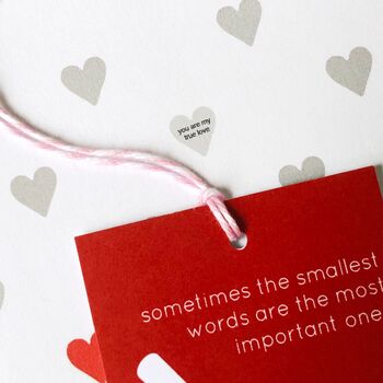 Tiny Love Heart Messages Wrapping Paper Set, 5 of 5