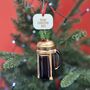 Personalised Coffee Cafetiere Christmas Decoration, thumbnail 1 of 4