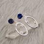 Lapis Lazuli, Moonstone Silver Earrings, thumbnail 2 of 9