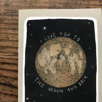 Moon And Back Valentine’s Day Card, 2 of 3