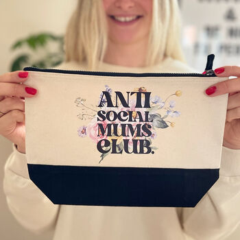 Anti Social Mums Club Floral Wash Bag, 5 of 7