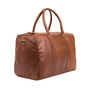 Personalised Leather Cortes Compact Weekender Holdall, thumbnail 3 of 9
