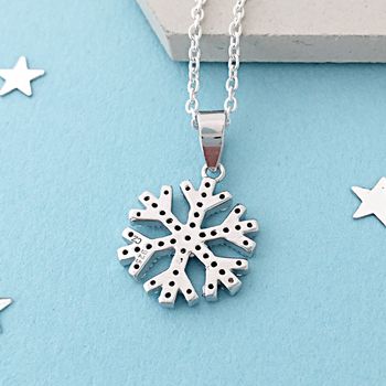 Pave Snowflake Necklace, 3 of 4