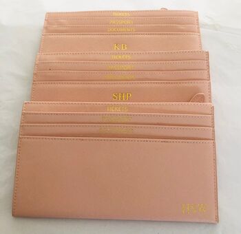 Travel Document Wallet With Monogram, 5 of 12