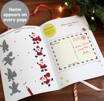 Personalised Christmas Activity Book With Stickers, 6 of 6
