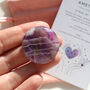 Amethyst Flat Crystal Gift – Disc Shape With Pouch, thumbnail 1 of 5