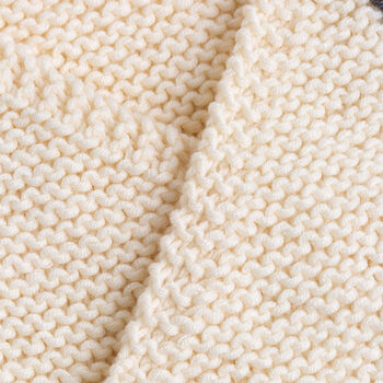 Embroidered Baby Ballet Cardigan Knitting Kit Natural Cream And Granite, 7 of 9