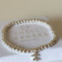 Sterling Silver Cherry Charm Beaded Bracelet, thumbnail 2 of 6