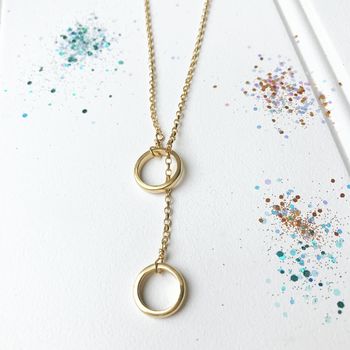 Sterling Silver Double Loop Necklace, 4 of 9