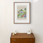 Gardener Art Print Flowers Gardening Scene Poster, thumbnail 3 of 9