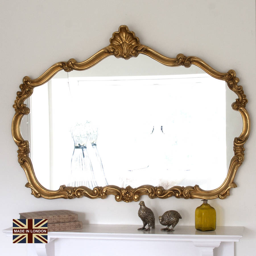 Renaissance Antique Gold Overmantel By Decorative Mirrors Renaissance Antique Gold Overmantel
