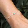 December Birthstone Turquoise Sterling Silver Bracelet, thumbnail 1 of 4