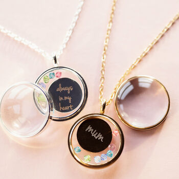 Create Your Own Personalised Family Birthstone Locket Necklace, 3 of 10