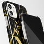 Personalised Gold Black Marble Phone Case, thumbnail 4 of 6