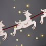 Santas Reindeer Christmas Garland, thumbnail 4 of 5