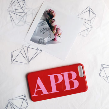 Personalised Cherry Red And Bubblegum Pink Phone Case, 9 of 12