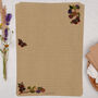 A4 Kraft Letter Writing Paper With Butterflies, thumbnail 1 of 4