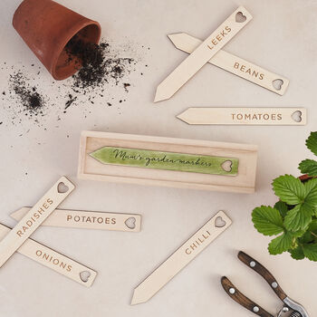 Personalised Box Of Veg And Herb Plant Markers For Him, 5 of 7