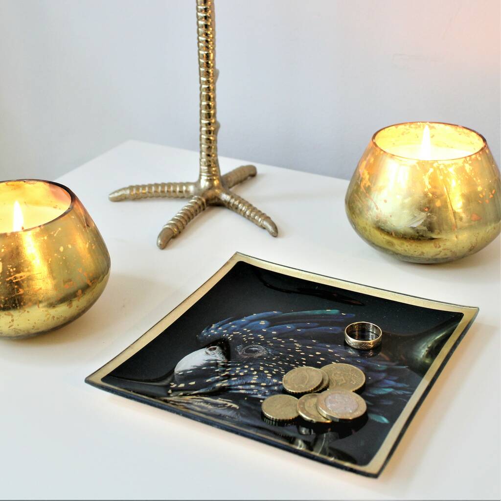 Decorative Parrot Trinket Tray By Ella James