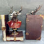 Set Of Elegant Suited Deer Bookends Novelty Décor Gift, thumbnail 6 of 12