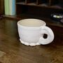 Ceramic Chubby Handle Mug In White, thumbnail 2 of 4