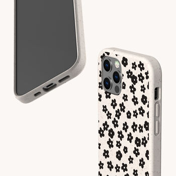 Little Black Flowers Bio Phone Case, 5 of 8