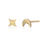 Star And Moon Studs, thumbnail 3 of 3
