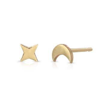 Star And Moon Studs, 3 of 3