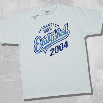 'Established 2004' 18th Birthday Gift T Shirt, 4 of 11