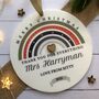 Personalised Teacher Christmas Decoration, thumbnail 1 of 3