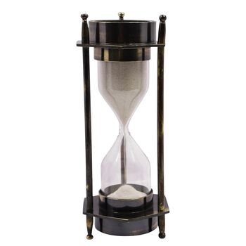 Nautical Hourglass With Compass Base On Top And Bottom, 3 of 6