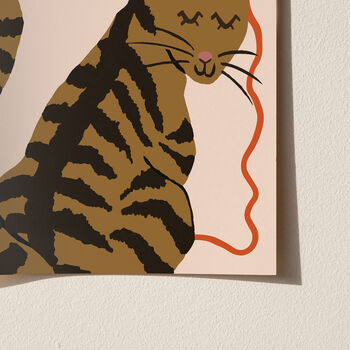 Cat Person Illustrated Cat Print, 8 of 10