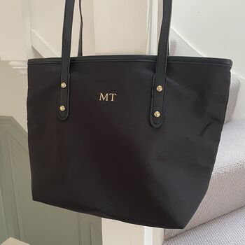 Personalised Nylon Gold Button Tote Bag, 5 of 7