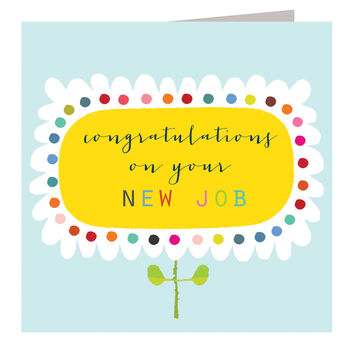 New Job Congratulations Flower Card, 2 of 2